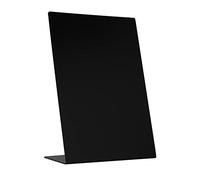 EUROPEL Présentoir de table A4 tableau noir avec support - Tableau ardoise de comptoir en L avec base intégrée - Tableau noir pour restaurant, food truck, mariage, fête