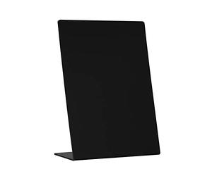 Europel Présentoir de table A5 polystyrène noir, style ardoise, base stable intégrée, pour marqueur craie à d'eau, présentation recto, restaurant, hôtel, festival, food truck, bureau, 356286