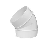 EUROPLAST Ø 100mm Coude à 45° pour Conduit Rond - Connecteur Tube Rond - Plastique PVC