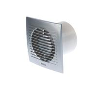 Europlast Ø 100mm Extracteur d'Air Silencieux - Ventilateur Salle de Bain Argent - Ventilateur Mural pour Cuisine WC Salle de Bain