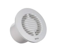 Europlast Ø 100mm Extracteur d'Air Silencieux - Ventilateur Salle de Bain Blanc - Ventilateur Mural pour Cuisine WC Salle de Bain