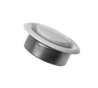 Europlast Ø 125mm Diffuseur d'aspiration - Valve à Disque Réglable - Grille de Ventilation Ronde en Acier - Blanc