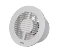 Europlast Ø 125mm Extracteur d'Air Silencieux Avec Capteur d'Humidité et Minuterie - Ventilateur Salle de Bain Blanc - Ventilateur Mural pour Cuisine WC Salle de Bain