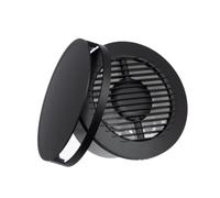 Europlast Ø 125mm Extracteur d'Air Silencieux - Ventilateur Salle de Bain Anthracite - Ventilateur Mural pour Cuisine WC Salle de Bain