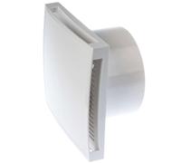 EUROPLAST Ventilateur de salle de bain Ø 150 mm avec capteur d'humidité et minuterie - avec façade blanche, ventilateur silencieux