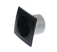 EUROPLAST Ventilateur mural de salle de bain, diamètre : 100 mm, en plastique, anthracite