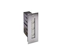 EUROPOLE Encastré de sol extérieur ZEPH 4.1 rectangle inox 24V 3000K 525lm 3x2W IP67 IK08 - 55482