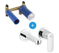 Eurosmart Cosmopolitan Set Mitigeur de lavabo encastré mural Chrome Taille S + Corps d'encastrement (19381000-SET)