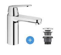 Eurosmart Cosmopolitan Set Mitigeur Lavabo Taille M + Bonde clic clac Grohe pour lavabo avec trop-plein (23327000-CLICCLAC)