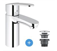 Eurostyle Cosmopolitan Set Mitigeur lavabo Taille S + Bonde clic clac Grohe pour lavabo avec trop-plein (3246820E-CLICCLAC)