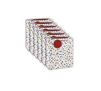 Eurowrap - 26988-3Cpack - Un lot de 6 sacs cadeaux anniversaire - Formats moyens 21,5x10,2x25,3cm - À pois multicolores - Qualité supérieure, résistant:210g - idéal pour : livre, jeux, petits coffrets