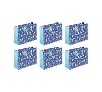 Eurowrap- 28782-6C - Un lot de 6 sacs cadeaux anniversaire - Grands formats 37,3x11,8x27,5cm - Cowboy, dinaus, héros - Qualité supérieure, résistants:210g - idéaux pour puzzles, jeux, coffrets cadeaux