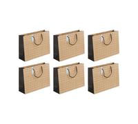 Eurowrap - 28794-6Cpack - Un lot de 6 sacs cadeaux adulte - Grands formats 37,3x11,8x27,5cm - Happy Birthday - Qualité supérieure, résistant :210g - idéal pour : jeux de société, puzzles, coffrets