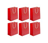 Eurowrap - 30633-2Cpack - Un lot de 6 sacs cadeaux adulte - Grands formats 26,5x14x33cm - Cœurs - Qualité supérieure, résistant :210g - idéal pour : jeux de société, puzzles, coffrets