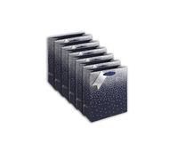Eurowrap - 30861-3Cpack - Un lot de 6 sacs cadeaux adulte - Formats moyens 21,5x10,2x25,3cm - Étoiles - Qualité supérieure, résistant :210g - idéal pour : livre, jeux, petits coffrets