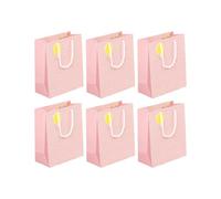 Eurowrap - 32421-3Cpack - Un lot de 6 sacs cadeaux adulte - Formats moyens 21,5x10,2x25,3cm - Étoiles - Qualité supérieure, résistant :210g - idéal pour : livre, jeux, petits coffrets
