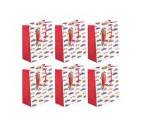 EUROWRAP 32472-3Cpack - Lot 6 sacs Moyen 21,5x10,2x25,3cm - 210g - Voitures