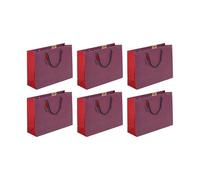 Eurowrap - 32481-6Cpack - Un lot de 6 sacs cadeaux adulte - Grands formats 37,3x11,8x27,5cm - Géométrique - Qualité supérieure, résistant :210g - idéal pour : jeux de société, puzzles, coffrets