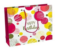 EUROWRAP 32484-6C - Sac Shop 37,3x11,8x27,5cm - 210g - Happy Birthday rose