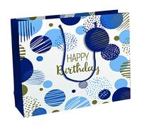 EUROWRAP 32487-6C - Sac Shopping 37,3x11,8x27,5cm - 210g - Happy Birthday