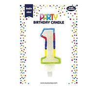 EUROWRAP 6828-1C - Bougie Anniversaire Chiffre 1