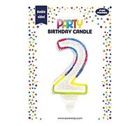 EUROWRAP 6828-2C - Bougie Anniversaire Chiffre 2