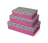 Clairefontaine Boîtes cadeau motif Léopard – Set 3 pièces rectangulaires
