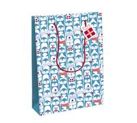 Sac cadeau de Noël 'Pinguine', large