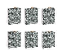 Eurowrap - X-30927-3Cpack - Un lot de 6 sacs cadeaux Noël - Formats moyens 21,5x10,2x25,3cm - Sapin - Qualité supérieure, résistant :210g - idéal pour : livre, jeux, petits coffrets
