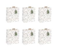 Eurowrap - X-32802-3Cpack - Un lot de 6 sacs cadeaux Noël - Formats moyens 21,5x10,2x25,3cm - Montagnes - Qualité supérieure, résistant :210g - idéal pour : livre, jeux, petits coffrets