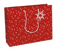 Eurowrap - X-32814-6C - Un sac cadeau Noël - Grand format 37,3x11,8x27,5cm - Étoiles - Qualité supérieure, résistant :210g - idéal pour : jeux de société, puzzles, coffrets