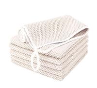 EURSPEUNG Chiffon Microfibre 6 pièces Blanc 30x30 cm Cuisine Voiture vitre