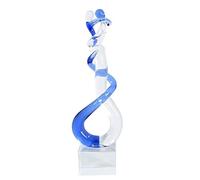 EUSTUMA Figurine de Couple en Verre soufflé à la Main, Sculpture Faite à la Main, Anniversaire de Mariage, Collection Artistique pour Cadeau d'anniversaire, câlins affectueux.