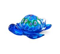 EUSTUMA Figurine de tortue de mer en verre soufflé à la main, ornement d'animaux marins pour décoration d'intérieur, collection d'animaux marins pour cadeau d'anniversaire, sculpture de tortue en
