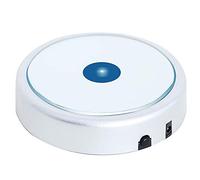 EUSTUMA Présentoir rond antidérapant avec base lumineuse LED dans une variété de couleurs, convient pour les œuvres d'art en cristal de verre, la décoration de fête de vacances (argent)
