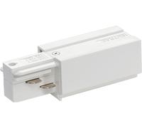 Eutrac 3 Phases Alimentation, droit, blanc - Accessoires pour barres conductrices triphasées