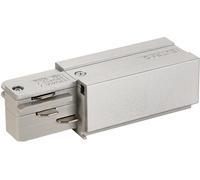 Eutrac 3 Phases Alimentation, droit, gris - Accessoires pour barres conductrices triphasées