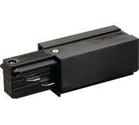 Eutrac 3 Phases Alimentation, gauche, noir - Accessoires pour barres conductrices triphasées