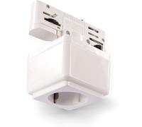 Eutrac 3 Phases Socle Multi Adaptateur, Bus de données Option, blanc - 3 phases électrique rail 230V