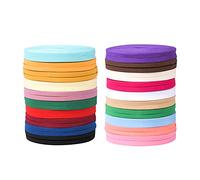 Euvoym Lot de 20 rouleaux de biais double pli pour couture, passepoil, ourlet, 160 m