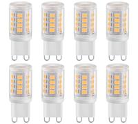 Euxper Ampoules LED G9 2W Blanc Naturel 4000K 280LM, Équivalent à une Ampoule Halogène 28W, Ampoules LED G9 pour Éclairage Domestique, Non-Flicker, AC 220-240V, Paquet de 8