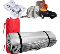 EV Couverture de secours en silicone double face résistante à 1100 °C - 6 x 6 m - Pour stations de recharge et parkings