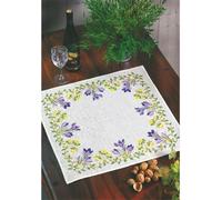 Eva Rosenstand set de nappes au point de croix "Crocus et Winterling", modèle de point de croix, 55x55cm