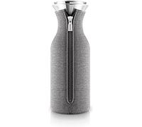 EVA SOLO Carafe de réfrigérateur | Design scandinave | 1 Litre - 1,0 l | Verre borrosilicate | Acier Inoxydable | Silicone | Passe au Lave-Vaisselle | 100% Anti-Goutte | Dark Grey Wowen