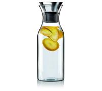 EVA SOLO | Carafe pour réfrigérateur, 1,0 litre | Pour boissons chaudes et froides | Fabriquée en verre borosilicaté, compatible avec le lave-vaisselle | Verseur en acier inoxydable et en silicone | A