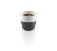 Mug 230 ml, set de 2 pc, avec couvercle en silicone, noir de carbone, Eva Solo
