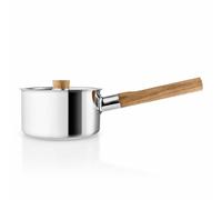 Eva Solo Nordic kitchen casserole, casserole à manche, casserole à sauce, marmite, batterie de cuisine, acier inoxydable, chêne, 1.5 L, 281216