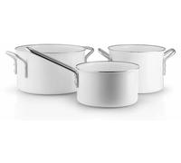 Eva Solo Casseroles en céramique Eva Trio White Line Slip-Let. 3 pièces Acier inoxydable