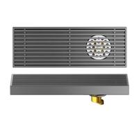 Évacuation de douche linéaire avec filtre à cheveux, caniveau de sol rectangulaire pour cuisine, salle de bain, garage, sous-sol, hôtel