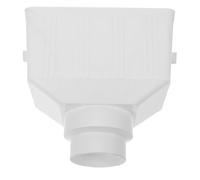 Évacuation d'eau de pluie, tuyau de descente, raccord de drainage, entonnoir en PVC, 26,5 x 21,5 x 15,4 cm, avec connexion fixe pour gouttières extérieures